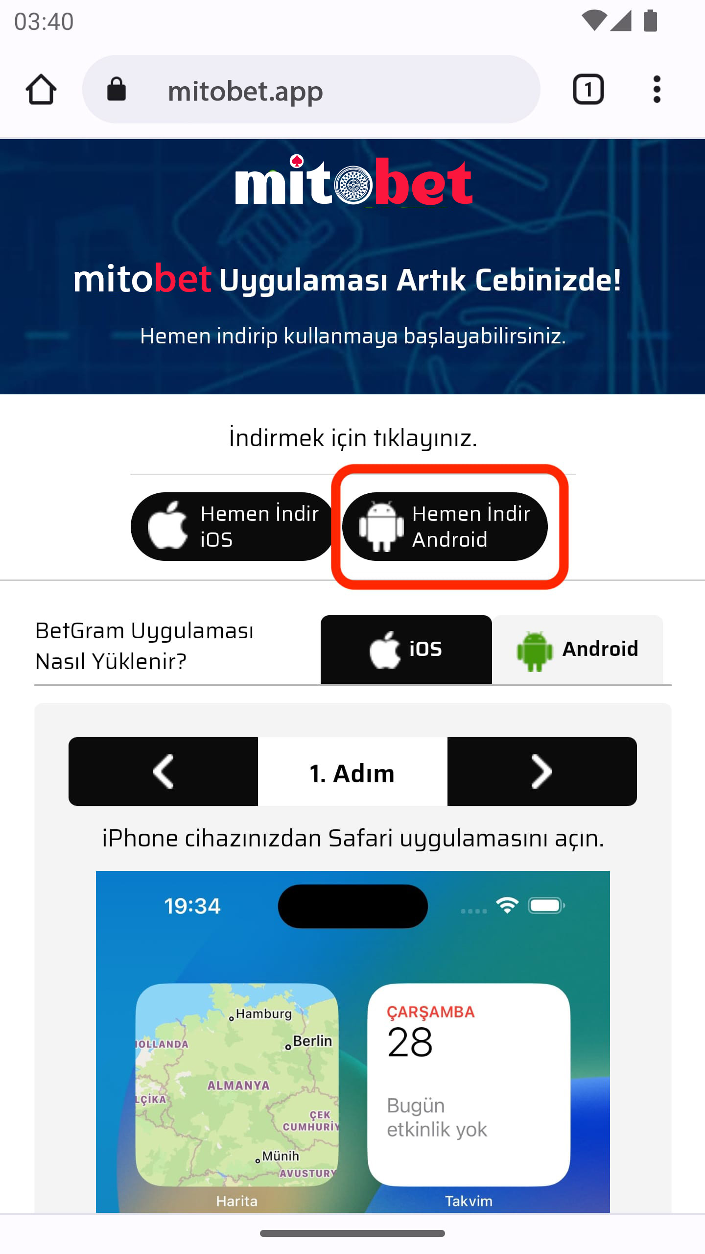 Mitobet Mobil Tanıtım - Adım 4