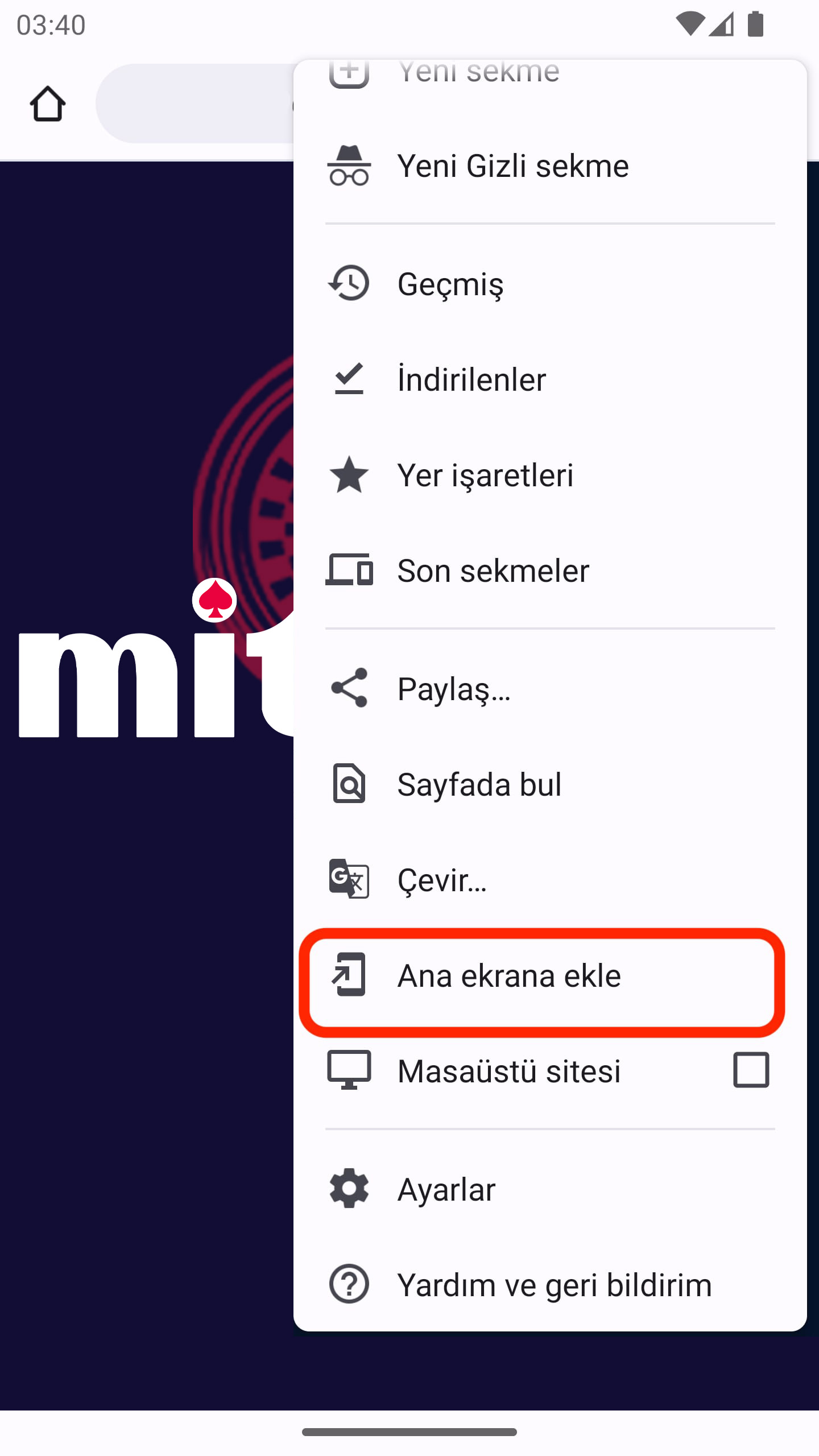 Mitobet Mobil Tanıtım - Adım 5